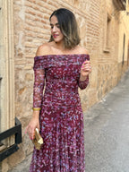 Vestido Tul Estampado|