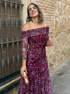 Vestido Tul Estampado|