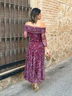 Vestido Tul Estampado|