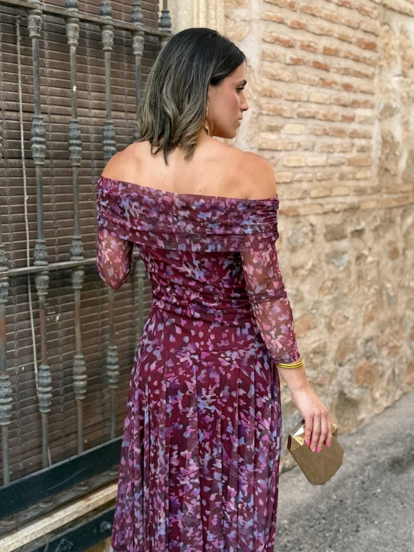 Vestido Tul Estampado|