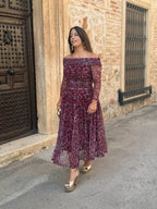 Vestido Tul Estampado|