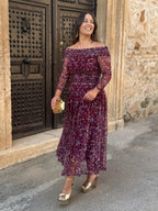 Vestido Tul Estampado|