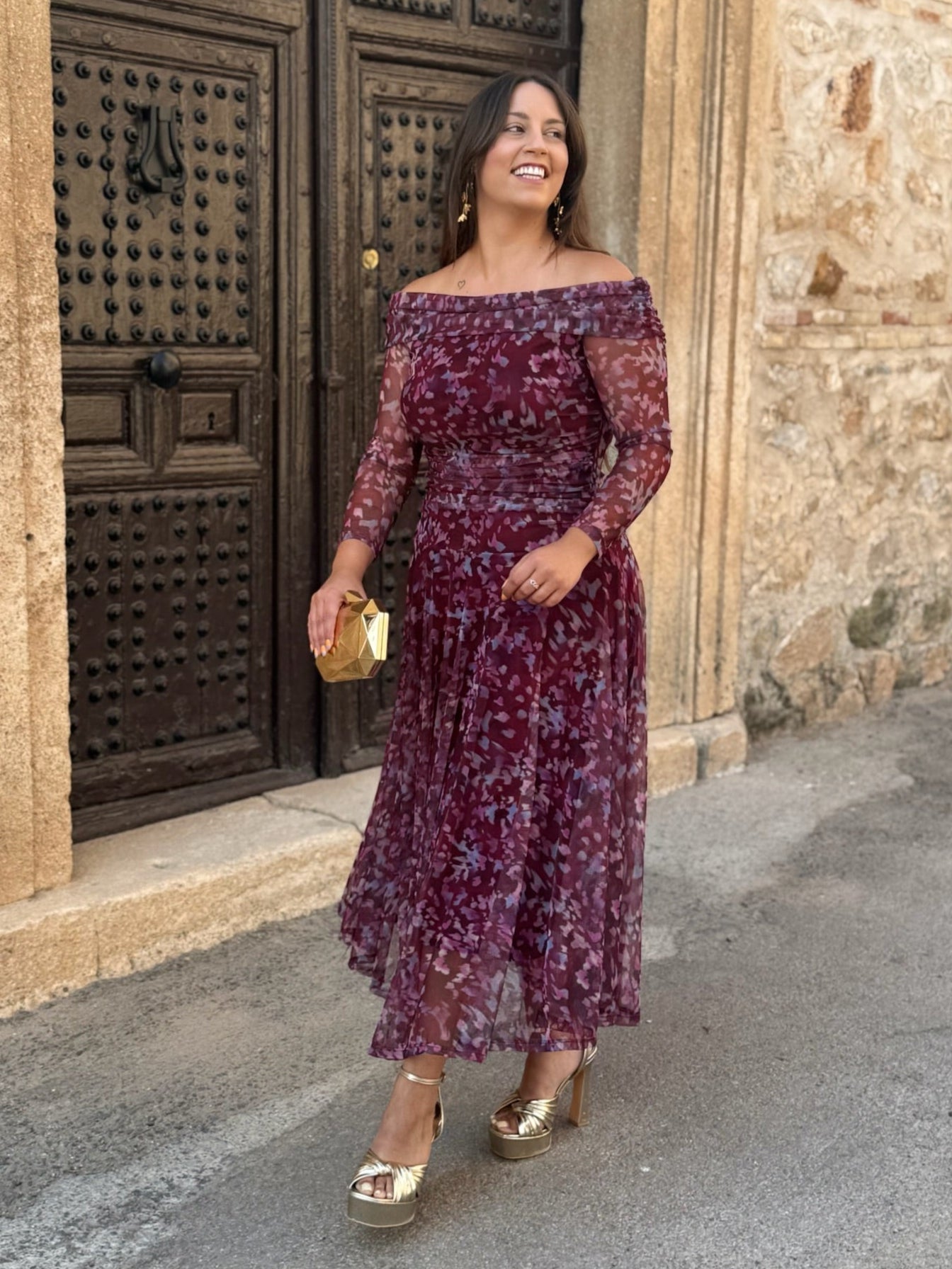 Vestido Tul Estampado|