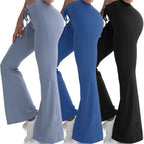 3pcs Women's High-Waisted Yoga Workout Flare