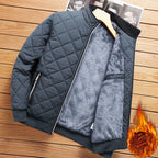 Autumn Winter Bomber Jacket Men Diamond