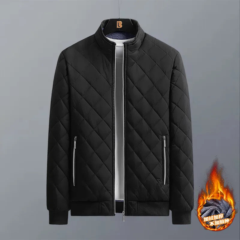Autumn Winter Bomber Jacket Men Diamond