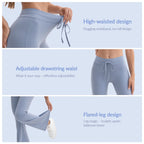 3pcs Women's High-Waisted Yoga Workout Flare