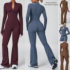 VITALINOVO Women Long Sleeve Flare Workout Jumpsuit